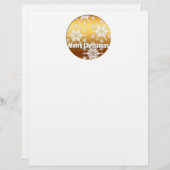 Gold Merry Christmas Snowflakes - (Front/Back)