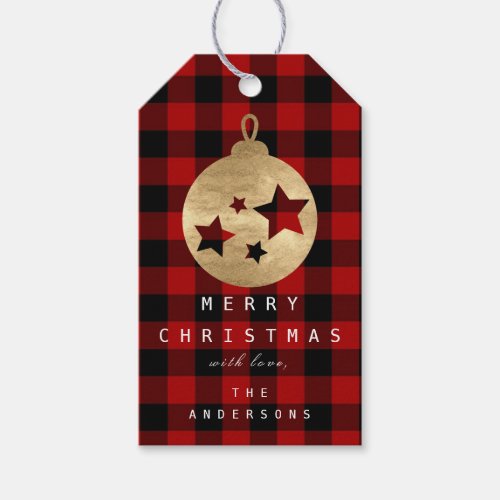 Gold Merry To Holidays Christmas Baubles Gift Tags
