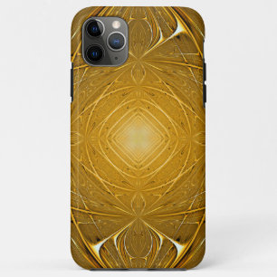 Gold metal abstract geometric pattern iPhone 11 pro max case