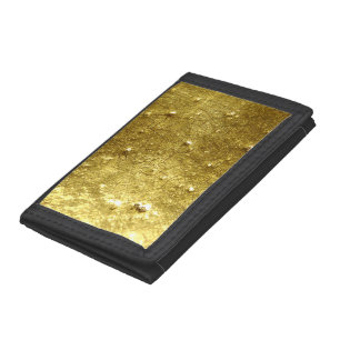 Gold Metal Background Trifold Wallet