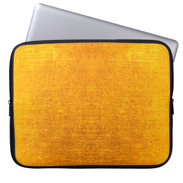 Gold metal brushed background or texture of brushe laptop sleeve (Front)