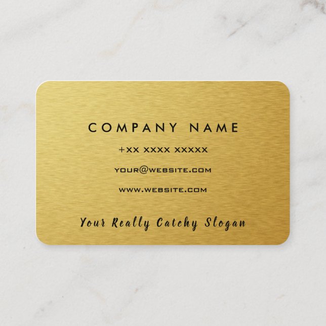 GOLD METAL BUSINESS CARD (Back)