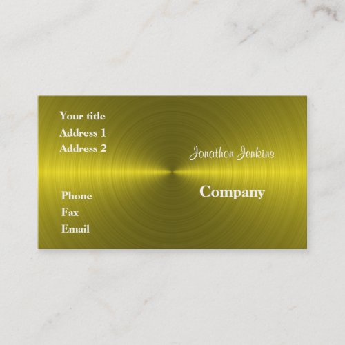 Gold metal business cards