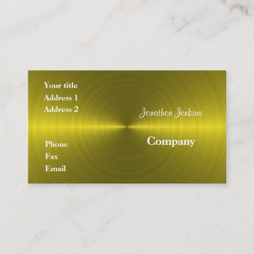 Customizable Gold metal business cards