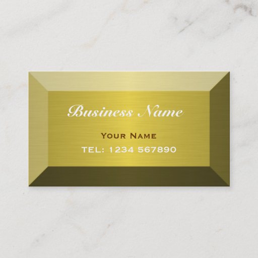 Customizable Gold Metal Business Card