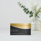 Gold Metal Effect Professional Business Card (Standing Front)