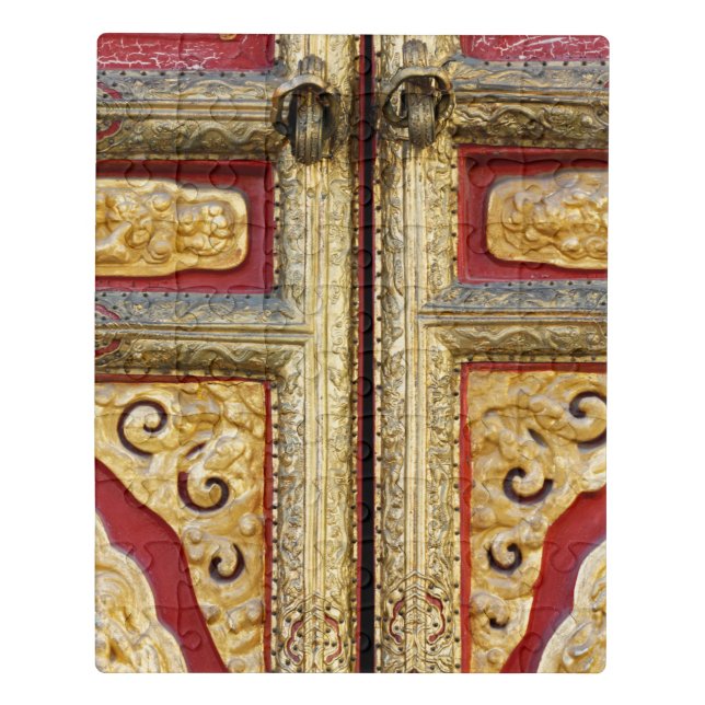 Gold Metal Lace on Door Jigsaw Puzzle (Puzzle Vertical)