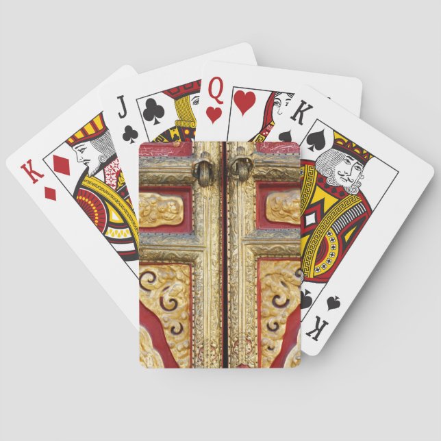 Gold Metal Lace on Door Poker Cards (Back)