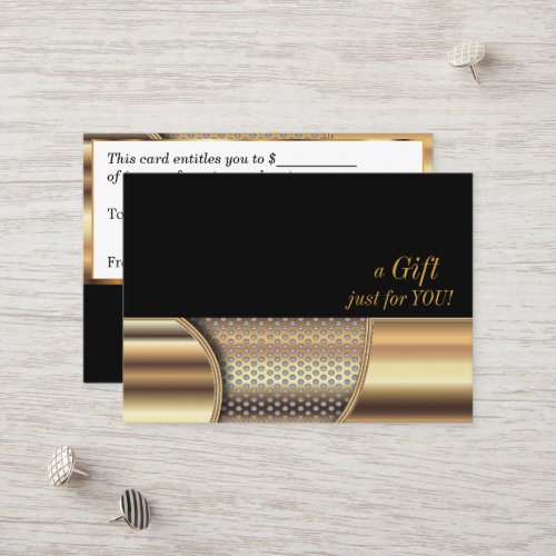 Gold Metal Mesh Gift Certificate