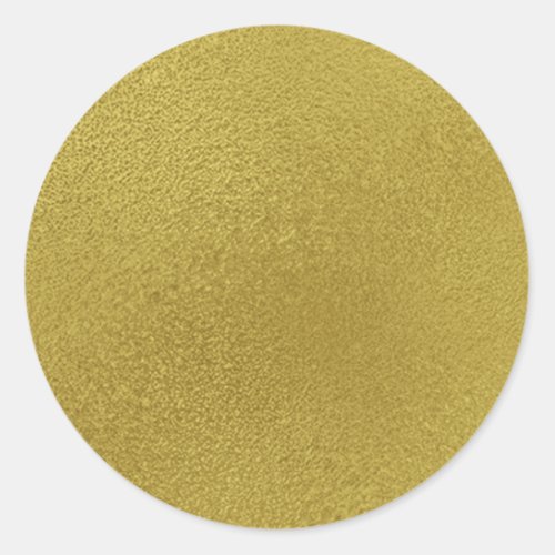 Gold Metal Pattern Classic Round Sticker