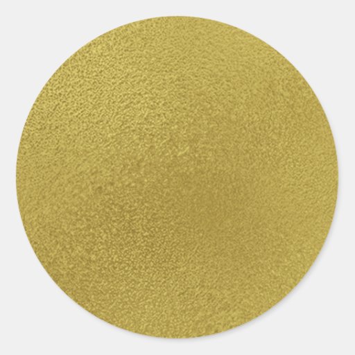Gold Metal Pattern Classic Round Sticker | Zazzle