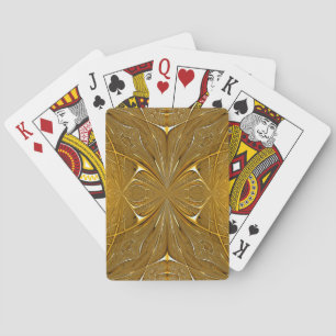 Gold Metal Pattern Design Poker Cards