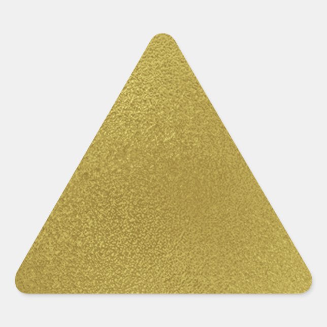 Gold Metal Pattern Triangle Sticker (Front)