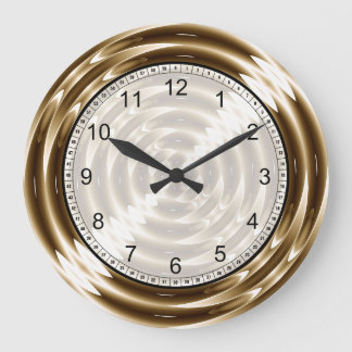 Gold Metal Spiral Large Clock