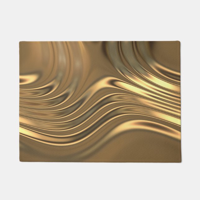 Gold Metal Swirling Design Doormat (Front)