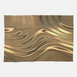 Gold Metal Swirling Design Kitchen Towel