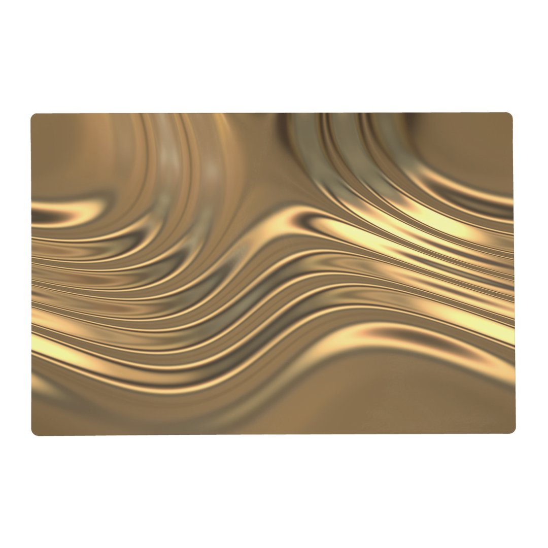 Gold Metal Swirling Design Placemat Zazzle