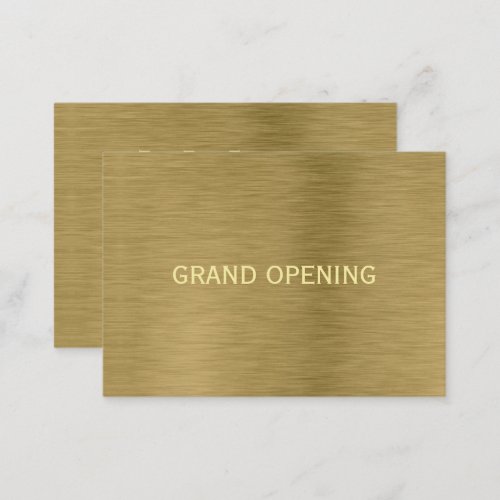 Gold Metal Texture Grand Opening Ceremony Card