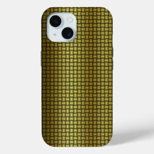 Gold Metal Weave High Res iPhone 15 Case