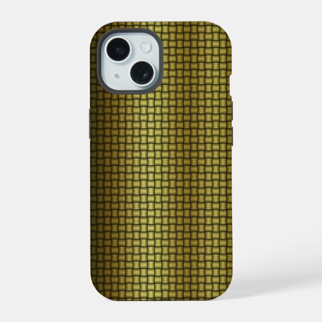 Gold Metal Weave High Res Iphone Case (Back)