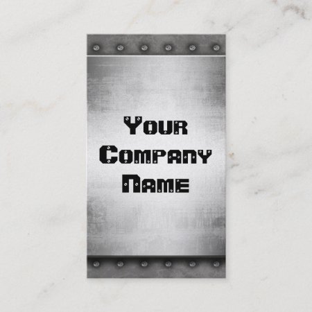 Gold Metal With Rivets Border Business Cards