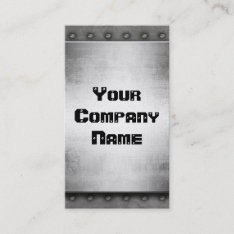 Gold Metal With Rivets Border Business Cards at Zazzle