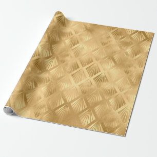 Gold Metallic Abstract Elegant Modern Gift Wrapping Paper