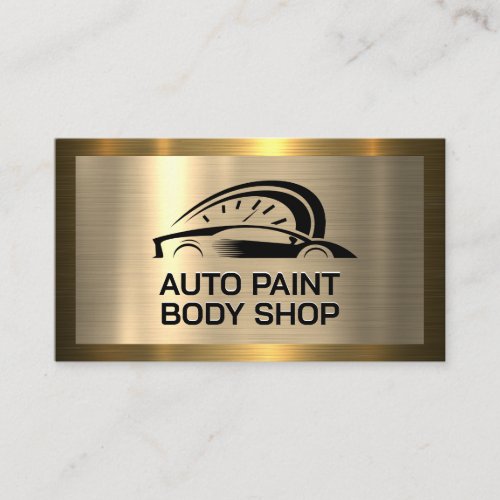 Gold Metallic  Auto Logo Business Card