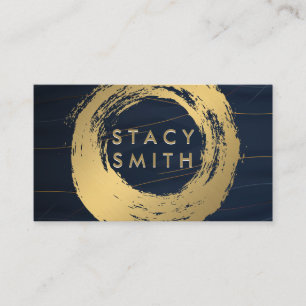 Gold Metallic Brushed   Abstract Background Business Card