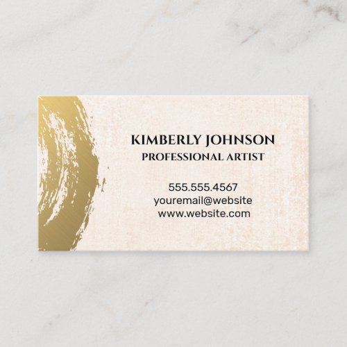 Gold Metallic brushed  Textured Background Business Card