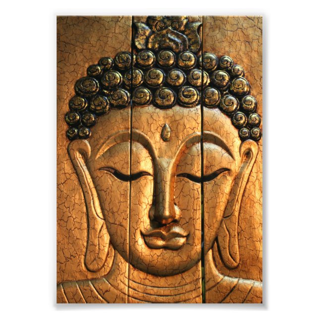 Gold Metallic Buddha Photo Print (Front)