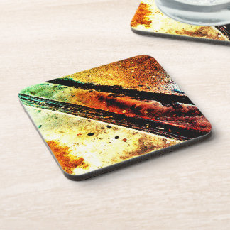 Gold Metallic Bus Curb Beverage Coaster