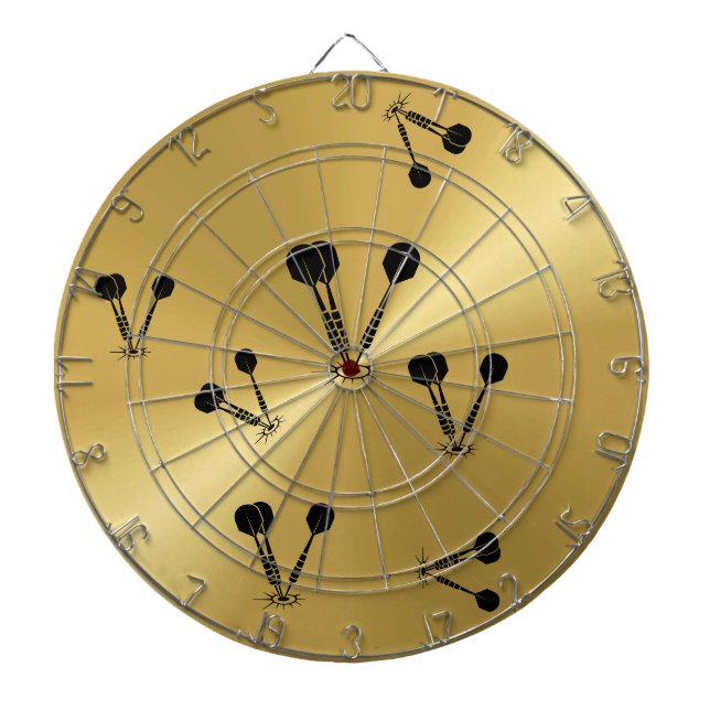 Gold Metallic  Dart Board (Front)