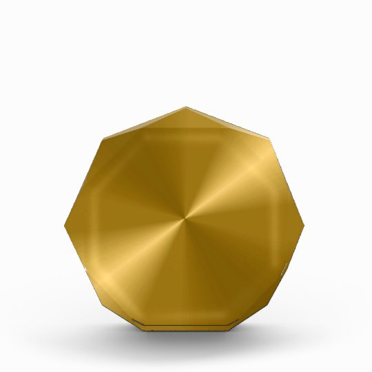 Gold Metallic Design Acrylic Octagon Award | Zazzle.com