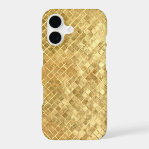 Gold Metallic Diamond Pattern iPhone 17 Case