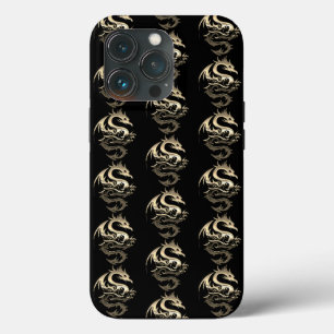 Gold Metallic Dragon Pattern   iPhone 13 Pro Case