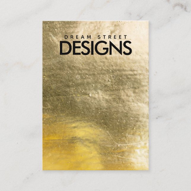 Gold Metallic Earring Display Card (Front)