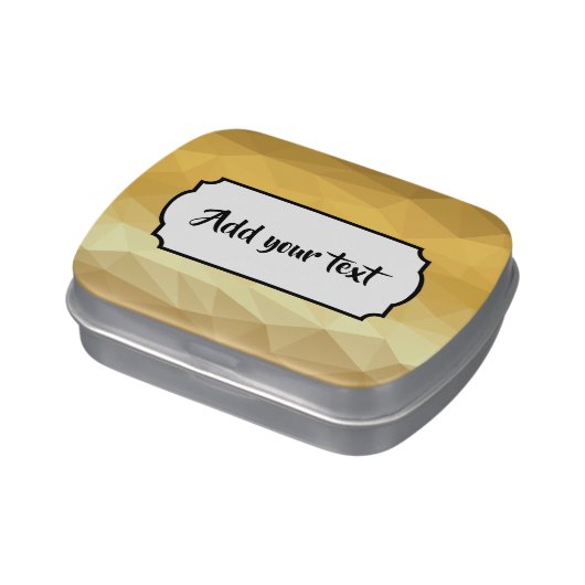 Gold metallic effect modern jelly beans pill box belly candy tin (Side)