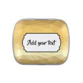 Gold metallic effect modern jelly beans pill box belly candy tin (Top)