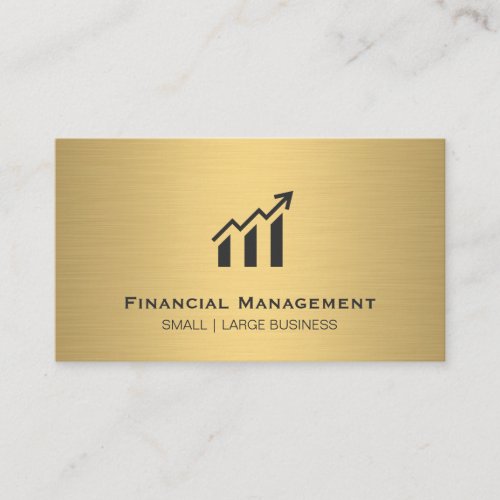 Gold Metallic  Executive Financial Manager Business Card