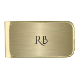 Gold Metallic Finish Money Clip