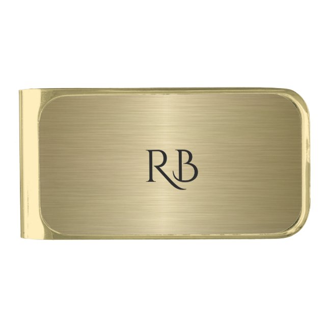 Gold Metallic Finish Money Clip (Front)