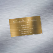 Gold Metallic Foil Modern and Elegant Business Card Magnet (In Situ)