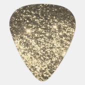 Gold Metallic Glitter Print Guitar Pick | Zazzle