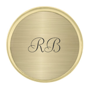 Gold Metallic Gold Finish Lapel Pin