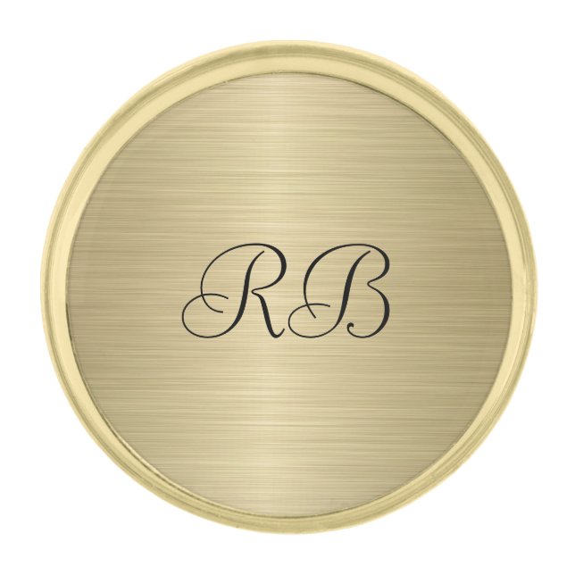 Gold Metallic Gold Finish Lapel Pin (Front)