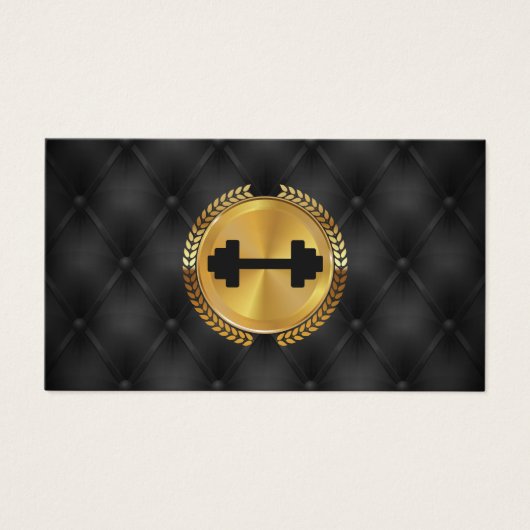 Gold Metallic Leaf Seal | Upholstery | Dumbbell (Front)