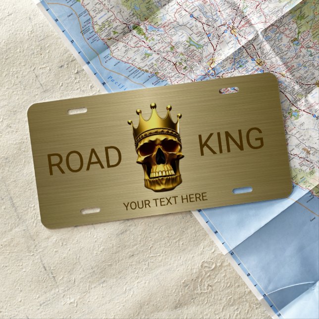 Gold Metallic License Plate (In Situ)