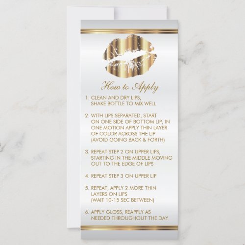 Gold Metallic Lip Instructions 2