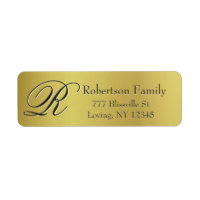 Gold Metallic Look Label